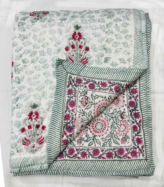 Exquisite Block Printed Rasai from Jaipur - Handcrafted Comfort and Elegance - Indianidhi