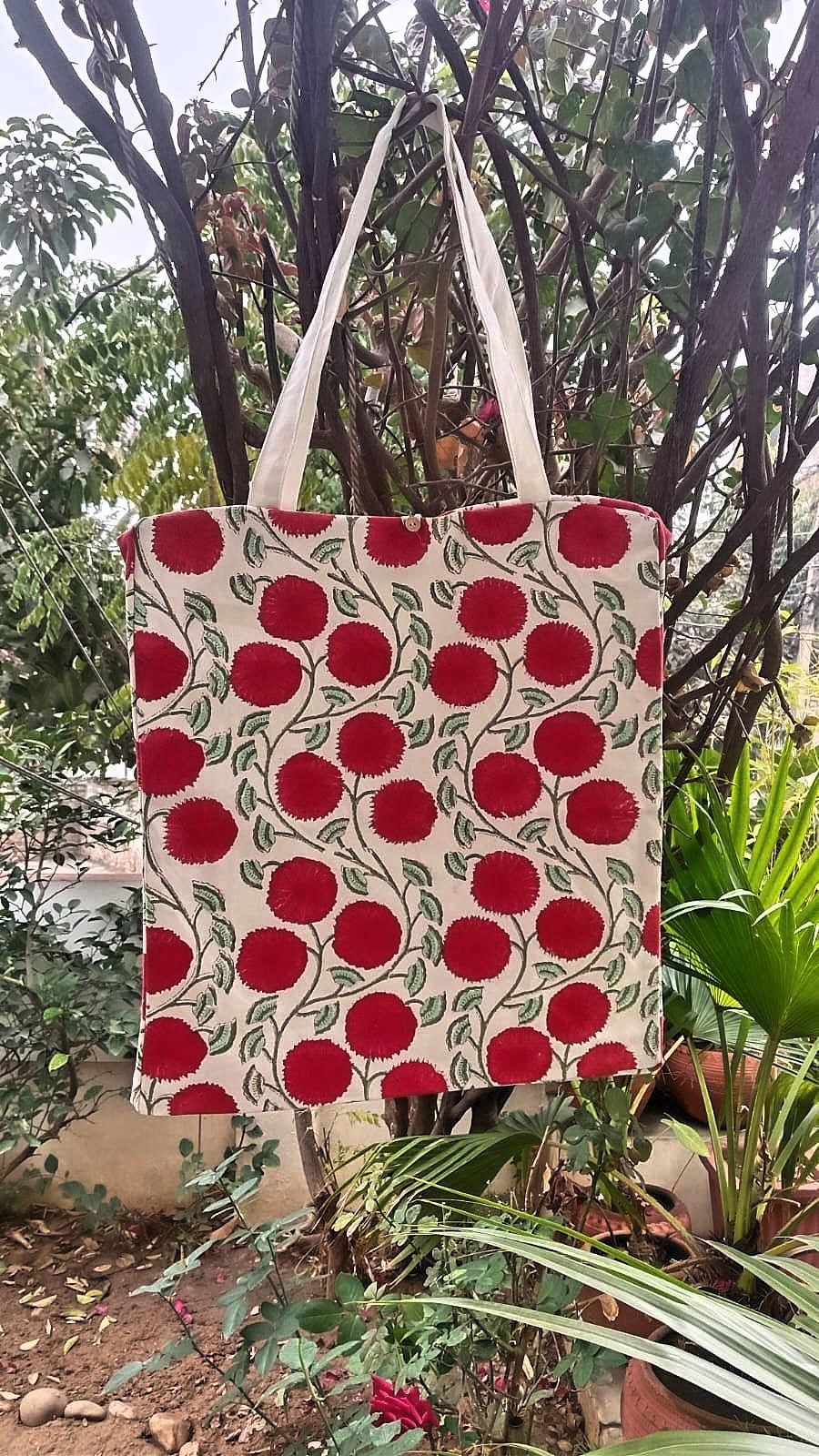 Canvas bag -Block Printed