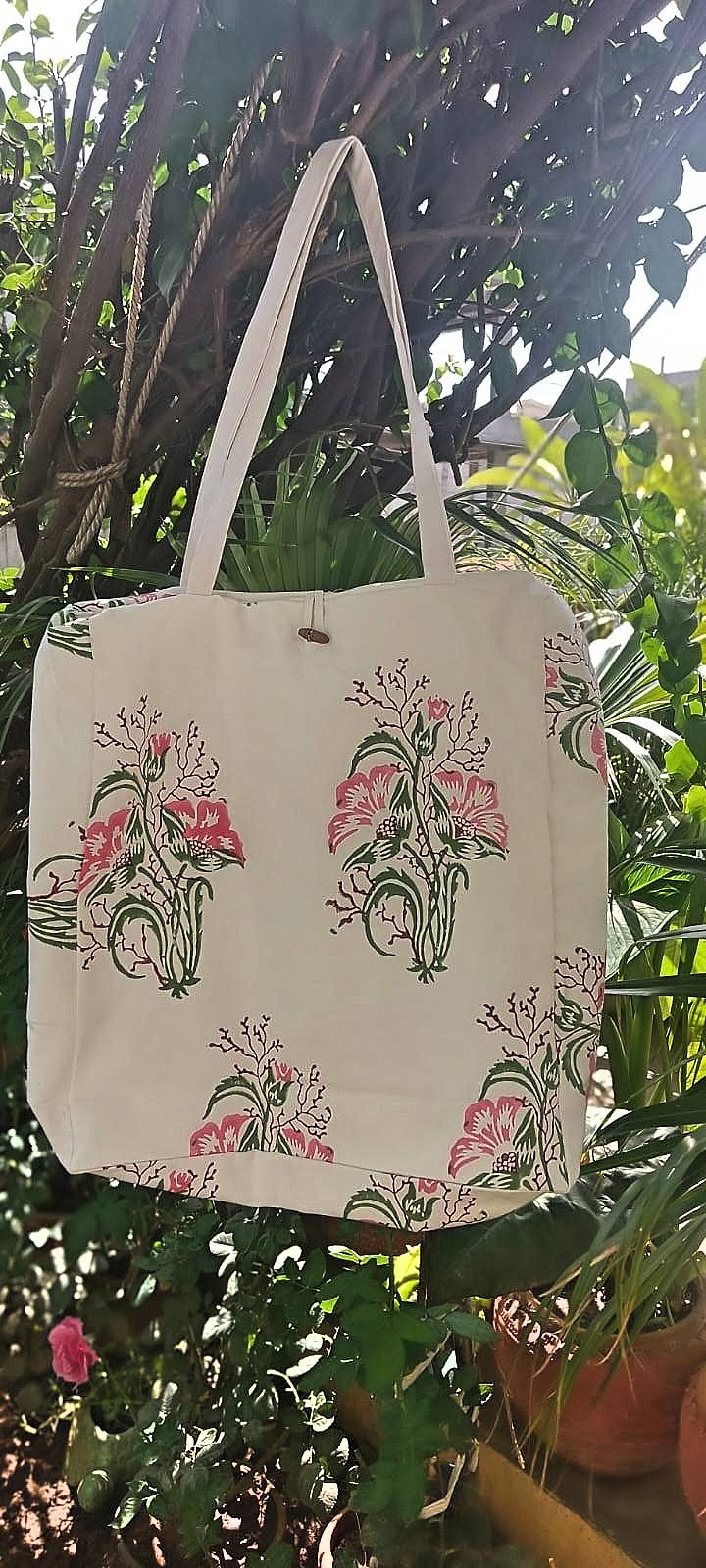 Canvas bag -Block Printed