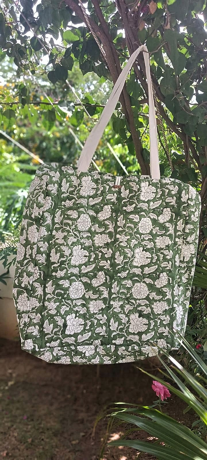 Canvas bag -Block Printed