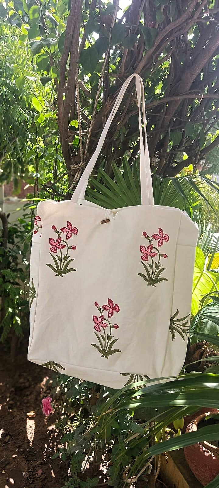 Canvas bag -Block Printed