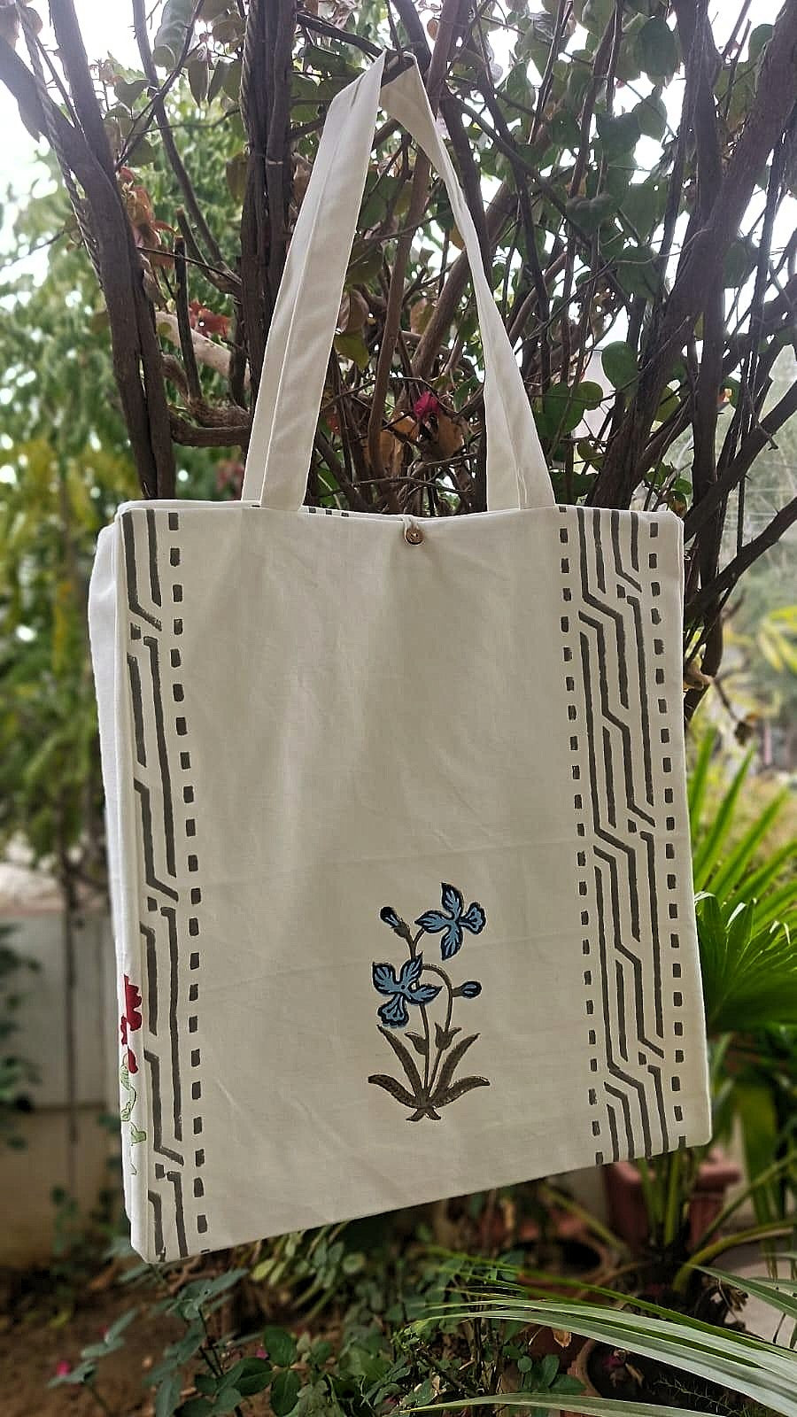 Canvas bag -Block Printed