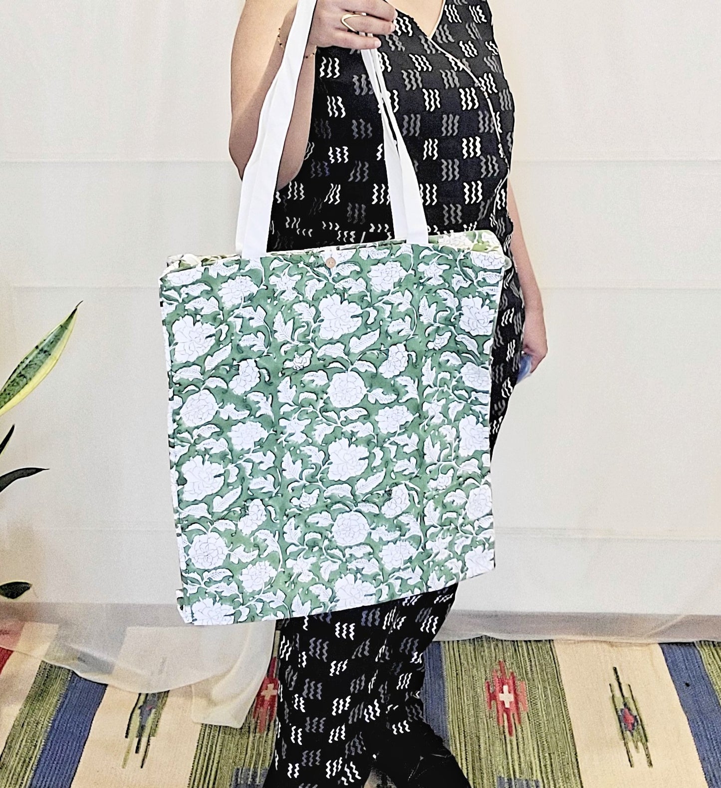 Canvas bag -Block Printed