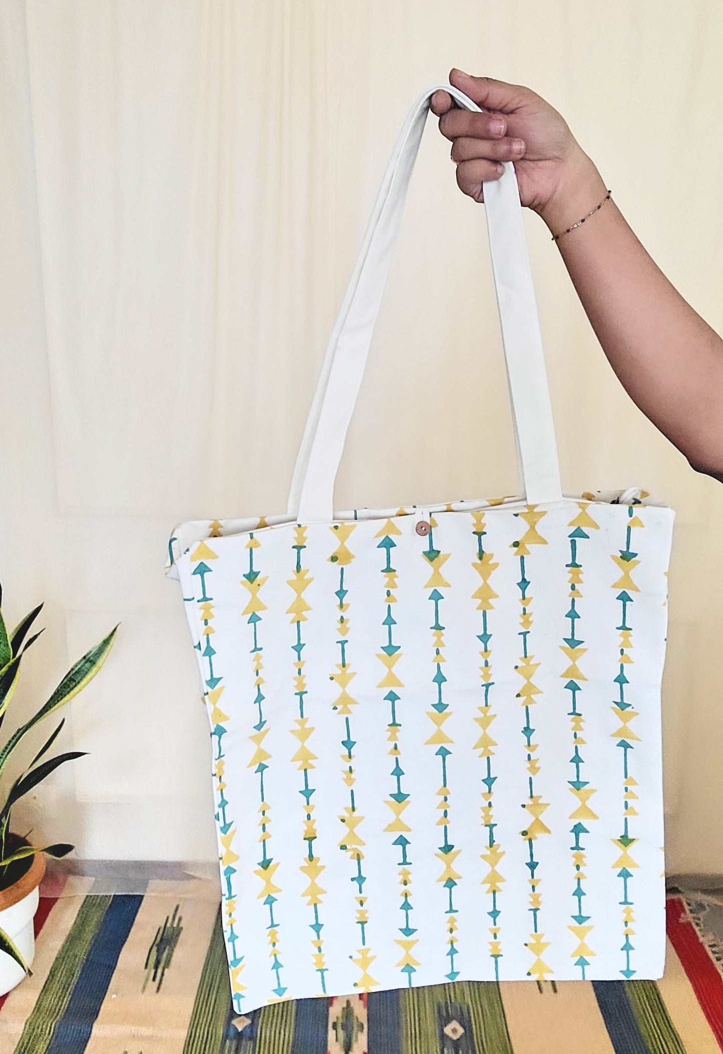 Canvas bag -Block Printed