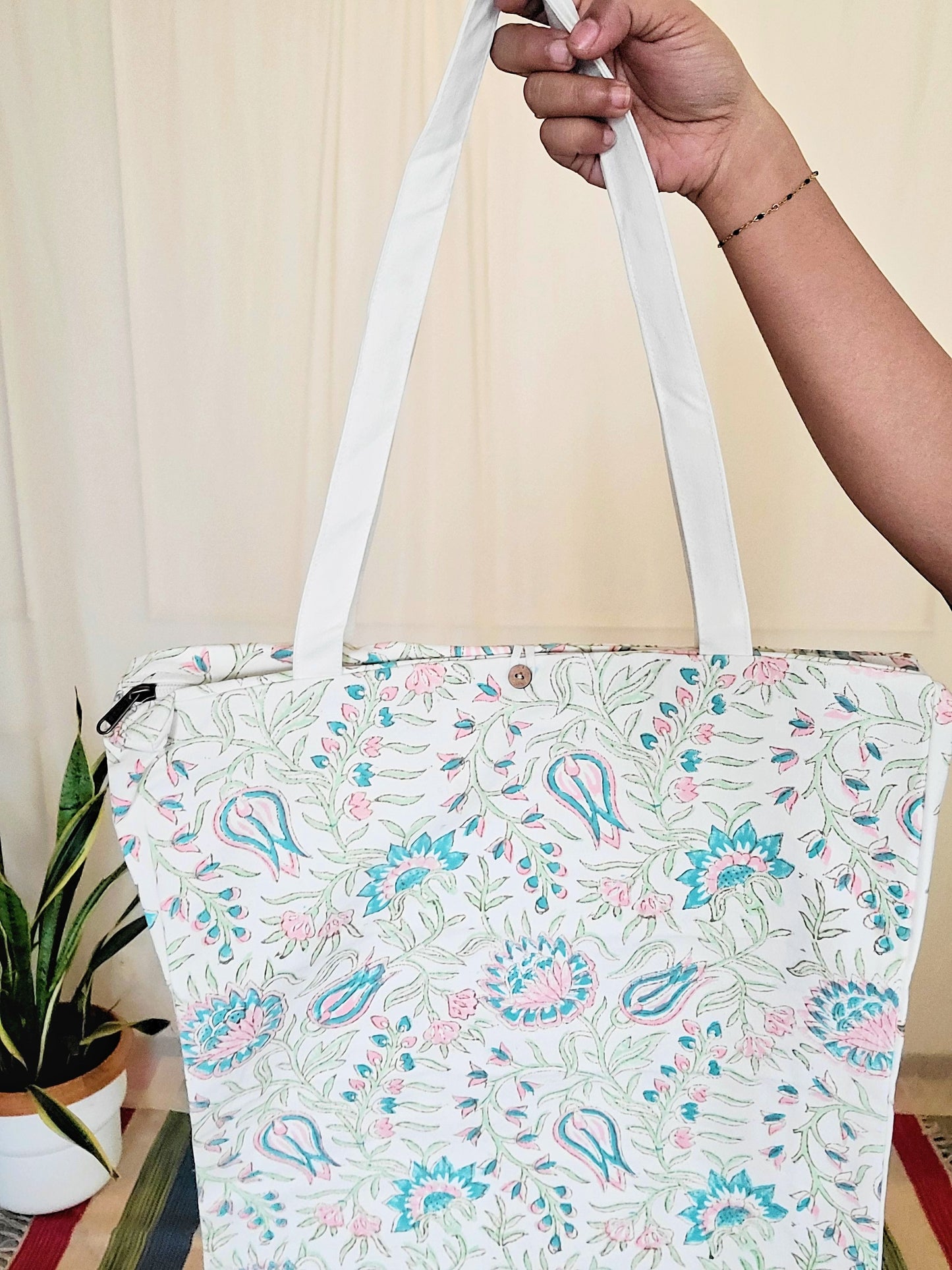 Canvas bag -Block Printed