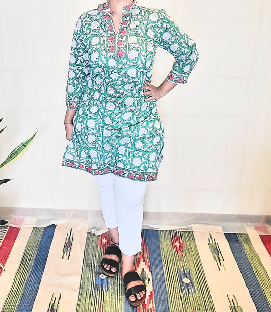 Short Kurti - Block Printed