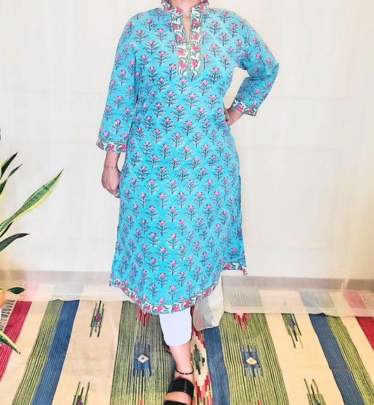 Short Kurti - Block Printed