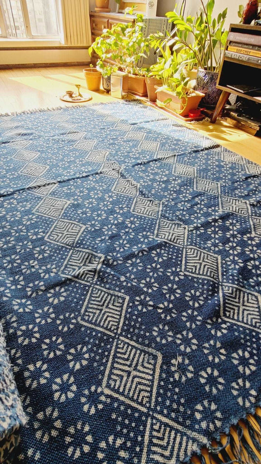 Hand Block Printed Cotton Rugs: Exquisite Artistry for Stylish Décor - Indianidhi