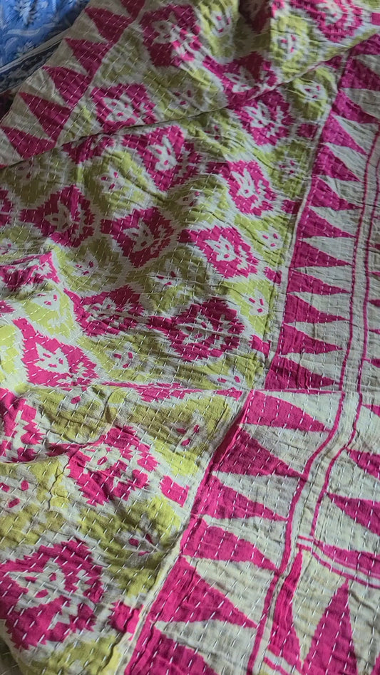 Embrace Tradition with Handcrafted Saree Kantha from India