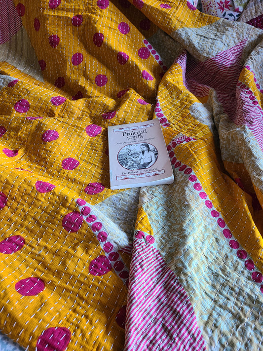 Kantha Saree Quilt/Gudari :Handmade Saree Kantha Collection