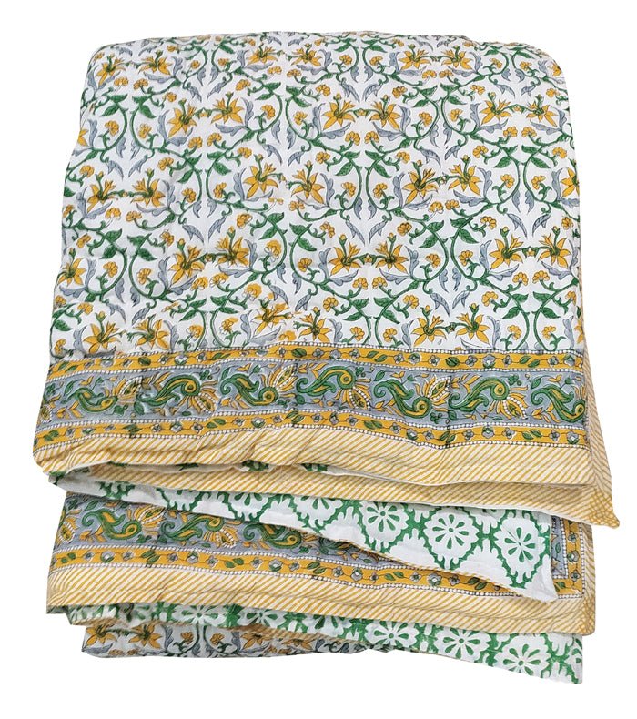 Exquisite Block Printed Rasai from Jaipur - Handcrafted Comfort and Elegance - Indianidhi