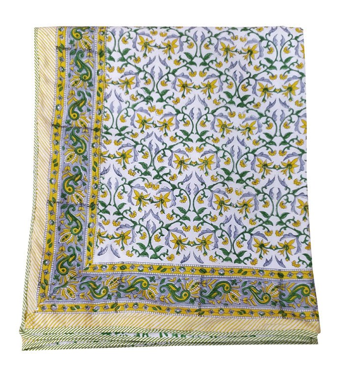 Exquisite Hand Block Printed Dohar Blanket - Traditional Artistry for Comfort - Indianidhi