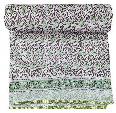 Exquisite Hand Block Printed Dohar Blanket - Traditional Artistry for Comfort - Indianidhi