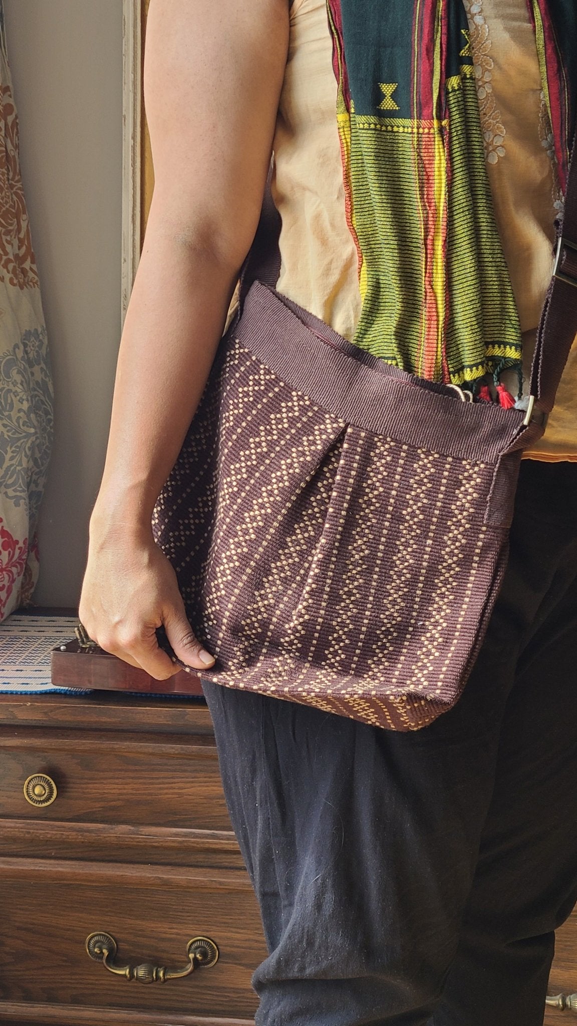 Nagaland Artisanal Woven Cotton Bag: Authentic Craftsmanship of women artisans of India - Indianidhi